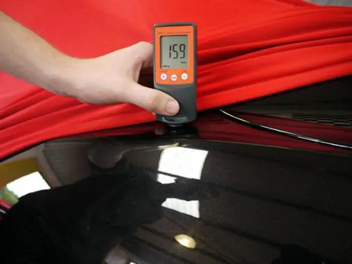 car paintwork thickness table