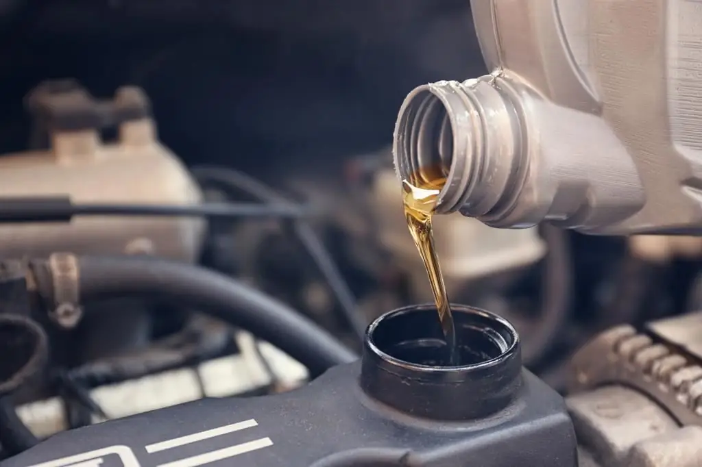 Engine oil in the engine