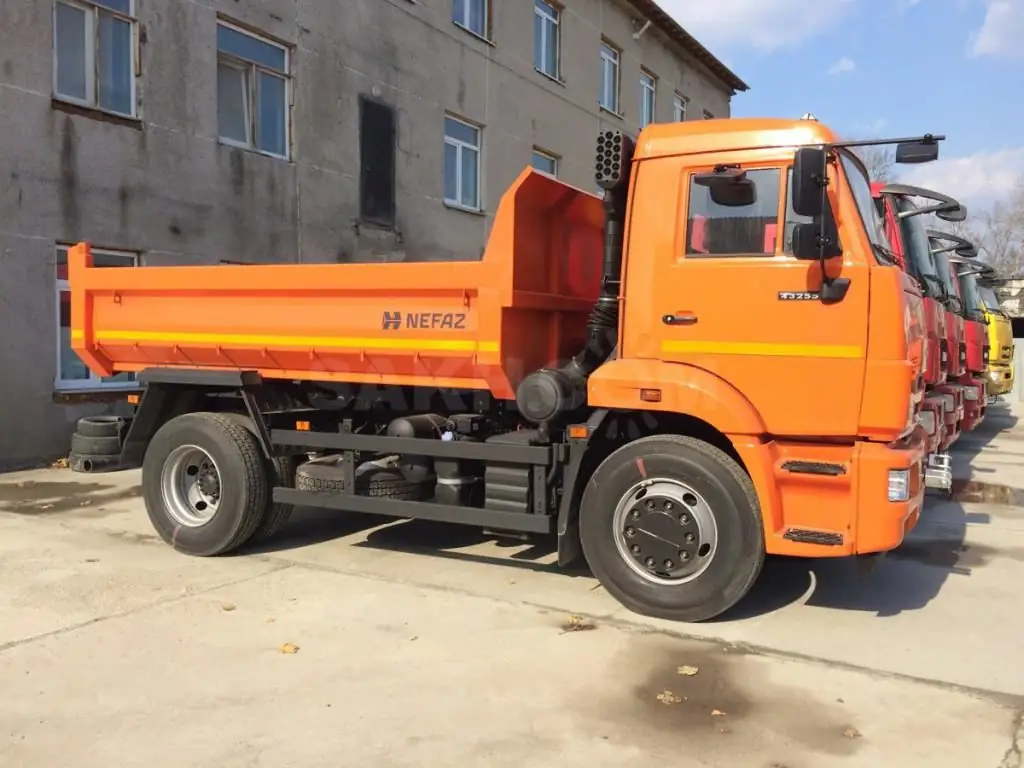 KAMAZ 43255 ნაგავსაყრელი სატვირთო მანქანის სპეციფიკაციები