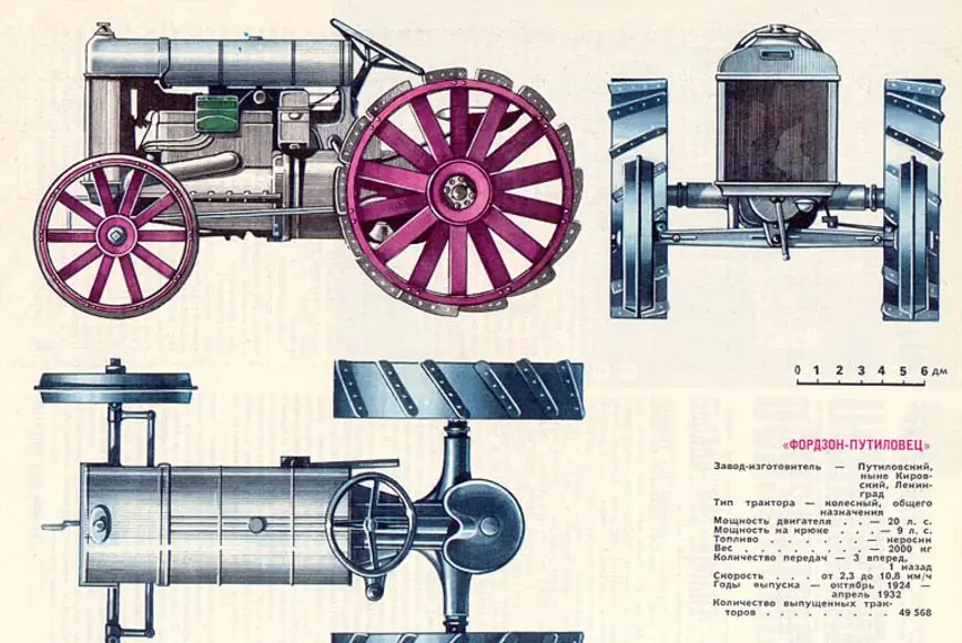 Trator Fordson: foto e descrição, especificações