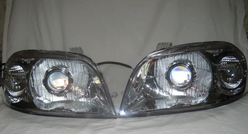 mga lente sa mga headlight